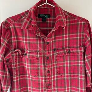 Vintage Eastern Mountain Sports Red Plaid Casual Shirt